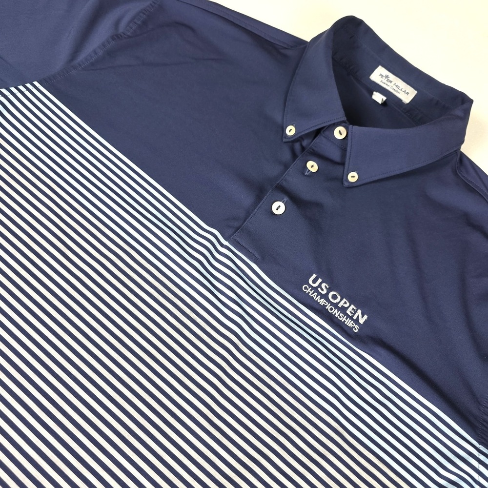 Peter Millar Summer Comfort US Open Polo Shirt Men's Size XL Blue Gradient